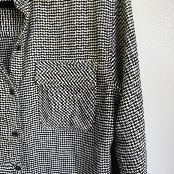 Abercrombie & Fitch Womens Oversize Soft A&F Collection Houndstooth Flannel XS - Picture 3 of 10